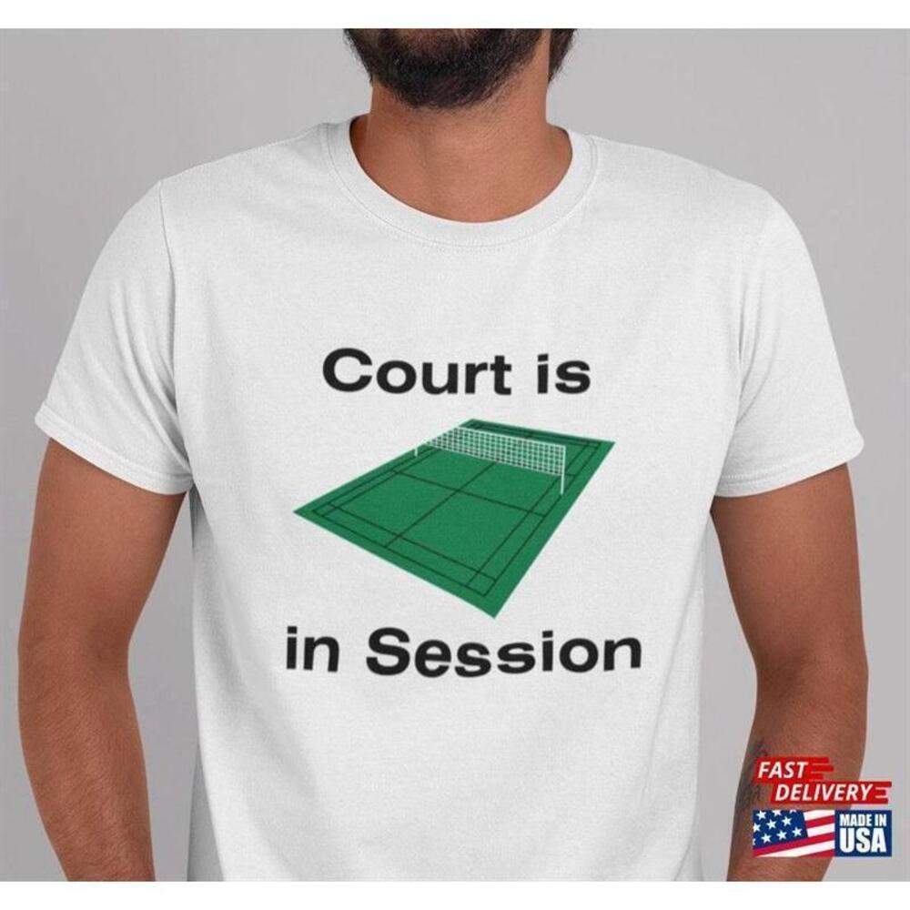 Court Is In Session Softstyle Tee Badminton Shirt Player Funny Classic Tshirt